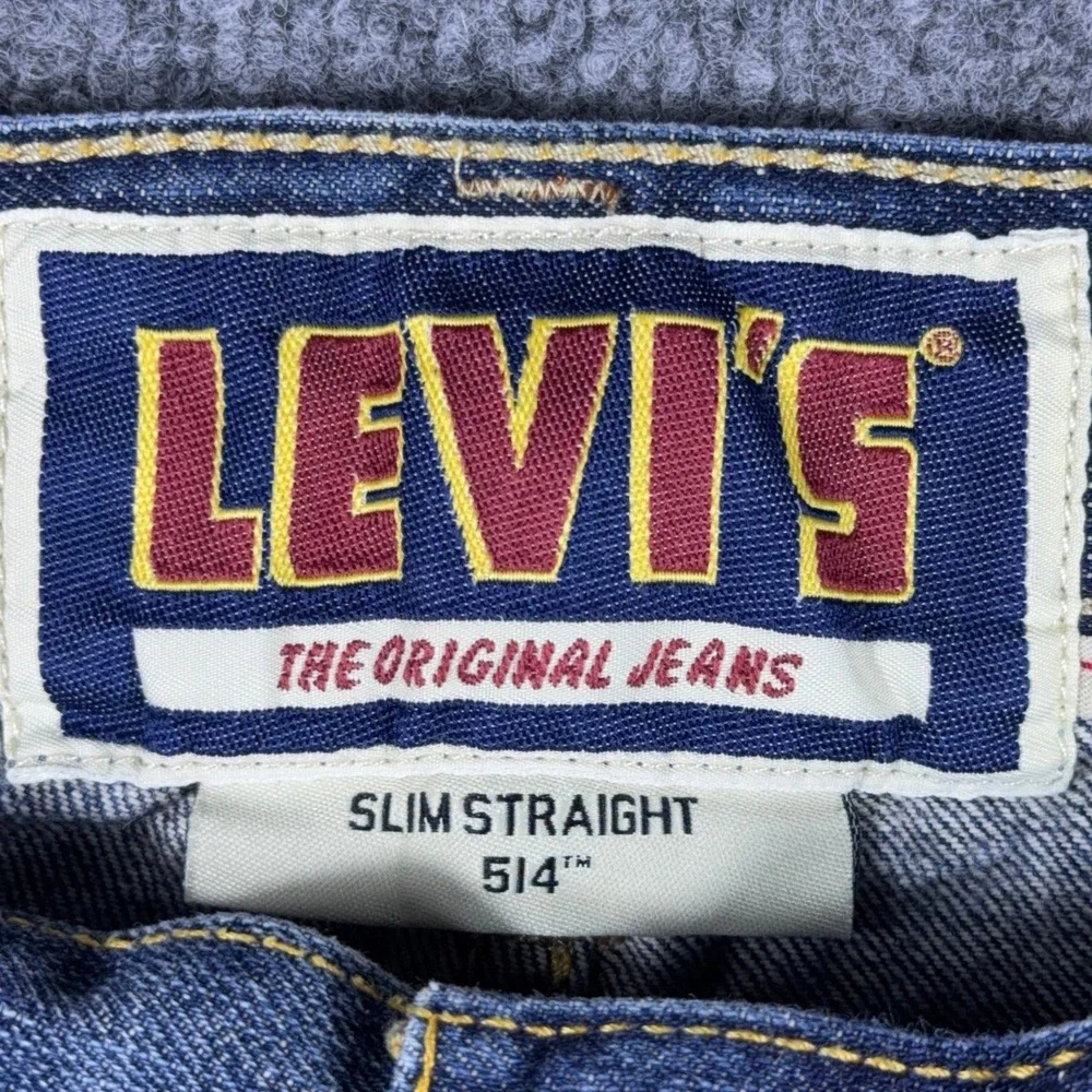Levis 514 Slim Straight Jeans Mens Medium Wash Blue Denim Pants 4102